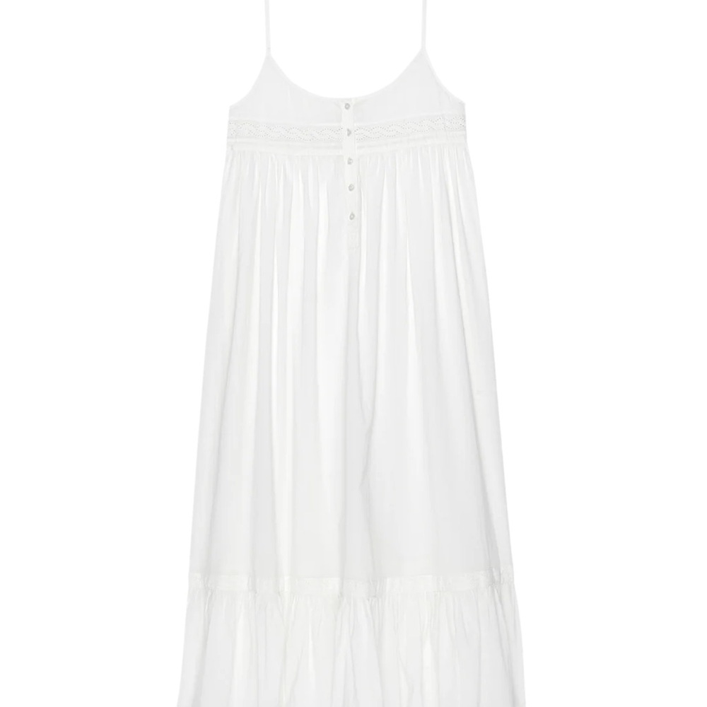 THE GREAT THE EYELET RUFFLE TANK NIGHT DRESS, 1 - Picture 5 of 13